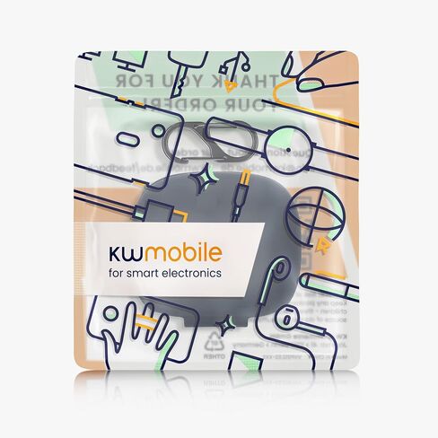 غطاء سيليكون kwmobile متوافق مع JBL Live Pro 2 TWS - غطاء حماية لاصق على الجلد مع مشبك - أخضر داكن in Saudi Arabia