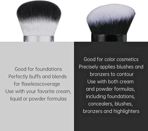 Brush Master Makeup Brush Retractable Kabuki Brush Travel Powder Brush for Foundation, Blush, Bronzer, Concealer, Portable Brush Cover (Blue Foundation Brush) in Kuwait