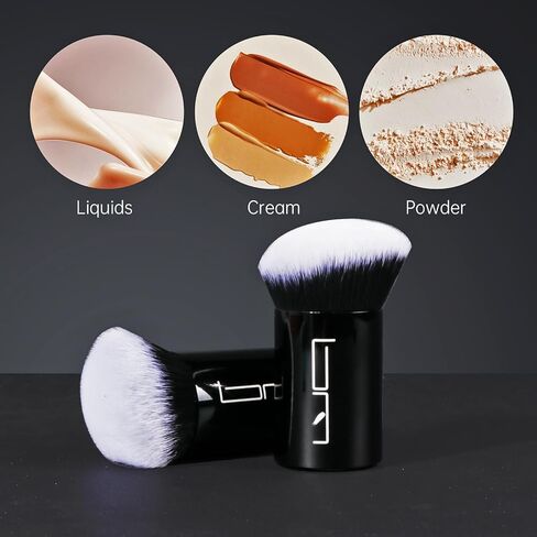 Brush Master Makeup Brush Retractable Kabuki Brush Travel Powder Brush for Foundation, Blush, Bronzer, Concealer, Portable Brush Cover (Blue Foundation Brush) in Kuwait