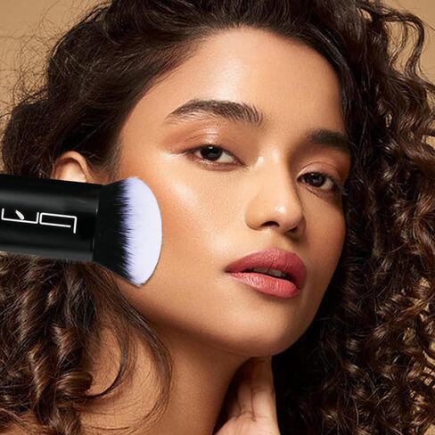 Brush Master Makeup Brush Retractable Kabuki Brush Travel Powder Brush for Foundation, Blush, Bronzer, Concealer, Portable Brush Cover (Blue Foundation Brush) in Kuwait