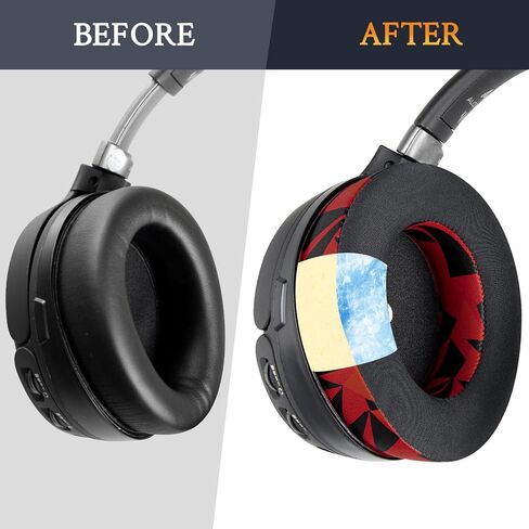 SOULWIT Cooling-Gel Replacement Earpads for Audeze Penrose/Penrose X/Mobius, Ear Pads for HyperX Cloud Orbit/Orbit S Headphones, Cushions with Durable Ice Silk Fabric, Noise Isolation Foam-Black in Saudi Arabia