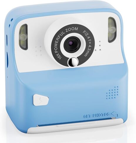 Contixo Kids Camera Instant Print - 1080P Kids Instant Cameras That Print Photos, 2.4 Inch Screen Selfie Digital Camera 12MP with Print Paper, Portable Camera Toy, Fun Present for Girls Boys Blue in Kuwait