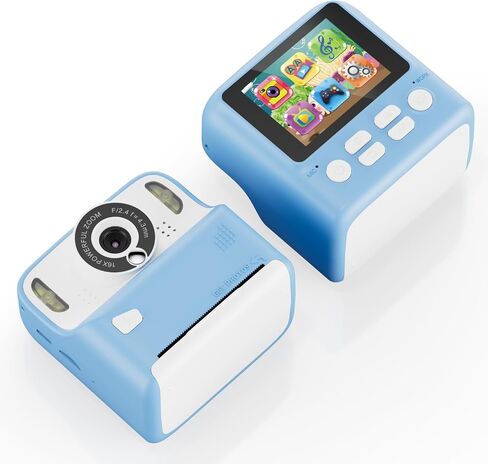 Contixo Kids Camera Instant Print - 1080P Kids Instant Cameras That Print Photos, 2.4 Inch Screen Selfie Digital Camera 12MP with Print Paper, Portable Camera Toy, Fun Present for Girls Boys Blue in Kuwait