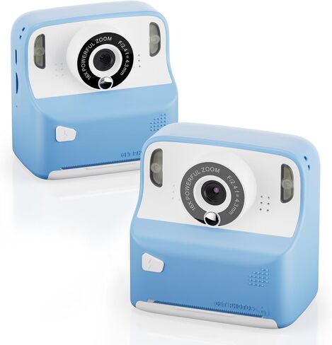 Contixo Kids Camera Instant Print - 1080P Kids Instant Cameras That Print Photos, 2.4 Inch Screen Selfie Digital Camera 12MP with Print Paper, Portable Camera Toy, Fun Present for Girls Boys Blue in Kuwait