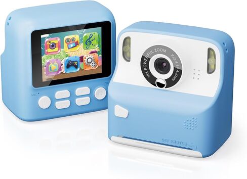 Contixo Kids Camera Instant Print - 1080P Kids Instant Cameras That Print Photos, 2.4 Inch Screen Selfie Digital Camera 12MP with Print Paper, Portable Camera Toy, Fun Present for Girls Boys Blue in Kuwait