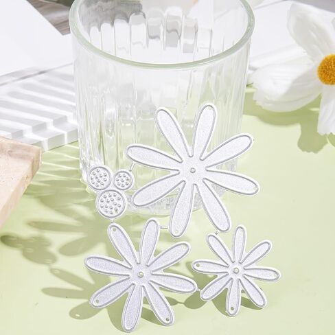 Flower&Leave Metal Cutting Die for Scrapbooking - Durable, Cut Stencils for DIY Scrapbook Photo Album Decorative Paper Card, Card Making Supplies, Embossing, Stencils & Crafting Die Cut in Saudi Arabia