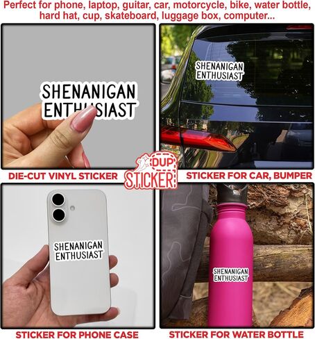 (3 قطع) ملصق Shenanigan المتحمسين مضحك ساخر 3 بوصات من الفينيل مقطوع بالقالب مقاوم للماء لجهاز الكمبيوتر المحمول زجاجة مياه جراب هاتف بهلوان Kindle قبعة صلبة اقتباس هدايا 3 بوصات in Kuwait