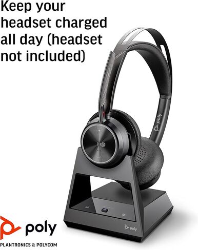 Poly Voyager Office Base, for Focus 2 and 4300 UC Series Headsets, PC/Mac, Deskphone and Phone Connectivity in Saudi Arabia