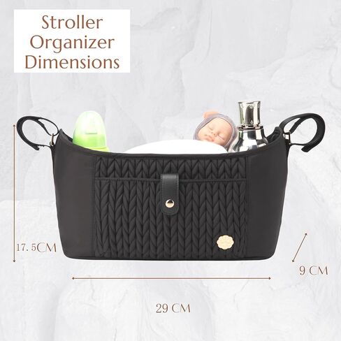 Universal Baby Stroller Organizer,Diaper Caddy Organizer with Adjustable Straps to Fits Nearly Any Strollers | Universal in Saudi Arabia