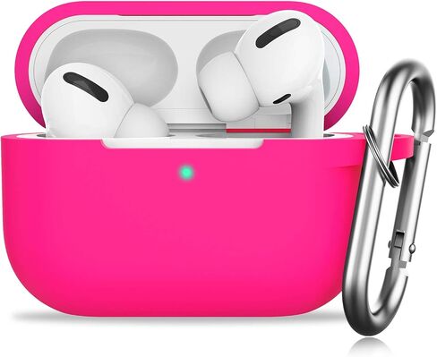 حافظة AirPods Pro (الجيل الثاني/الجيل الأول)، غطاء حماية من السيليكون مع سلسلة مفاتيح، متوافق مع AirPods Pro 2، أسود in Kuwait