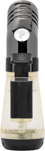 Palió Squadra Angled Triple-Jet Butane Torch Lighter, Clear - Wind Resistant, Refillable Butane Cigar Lighter, Easy Flame Adjuster, Extra-Large Fuel Tank, High Altitude Tested - Lights 100 Cigars in Saudi Arabia