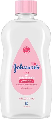Johnson's Baby Oil, Pure Mineral Oil to help Prevent Moisture Loss for baby, Kids & Adults, Gentle & Soothing Baby Massage Oil for Dry Skin Relief, Original Scent, 14 fl. oz in Kuwait