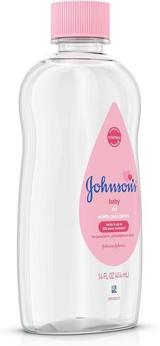 Johnson's Baby Oil, Pure Mineral Oil to help Prevent Moisture Loss for baby, Kids & Adults, Gentle & Soothing Baby Massage Oil for Dry Skin Relief, Original Scent, 14 fl. oz in Kuwait