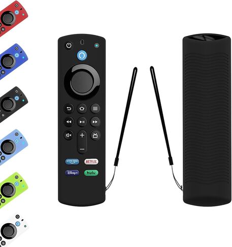 Fire Stick Remote Cover for Alexa Voice Remote 3rd Gen, [Shock Proof+Anti-Drop] Fire TV Stick Remote Control Cover, Silicone Protective Case Sleeve for Firetv Stick (Black) in Saudi Arabia