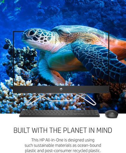 HP 22" FHD All-in-One Desktop Computer | 8GB DDR5 RAM, 128GB UFS Storage | Intel 4-Core CPU | WiFi 6, Bluetooth 5.3, RJ45, USB-C (10Gbps) | UHD Graphics | 720p Cam | AI Noise Removal | KB & Mouse in Saudi Arabia