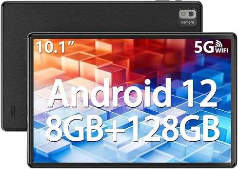 SGIN Tablet, 10 Inch Android 12 Tablets Computer 8GB RAM 128GB ROM with MTK Octa-Core 2.0Ghz Processor, 1280 * 800 HD IPS Srceen, 5MP+8MP Camera, WiFi, Bluetooth, 6000mAh in Kuwait