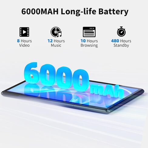 SGIN Tablet, 10 Inch Android 12 Tablets Computer 8GB RAM 128GB ROM with MTK Octa-Core 2.0Ghz Processor, 1280 * 800 HD IPS Srceen, 5MP+8MP Camera, WiFi, Bluetooth, 6000mAh in Kuwait