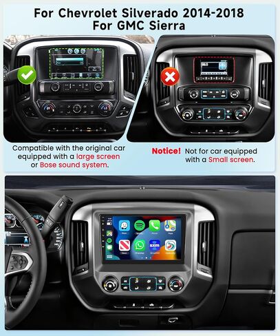 8 CORE 4+64G Car Radio Stereo for Chevrolet Silverado 2014-2018/for GMC Sierra with Large Screen, Wireless CarPlay/Android Auto, 10.1" IPS Touch Screen Android 13 GPS WiFi Bluetooth DSP Camera in Saudi Arabia