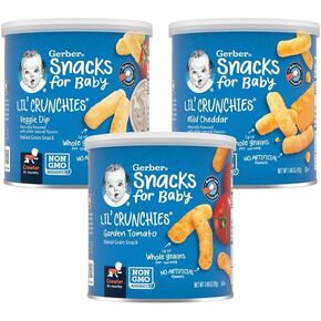 Gerber Graduates Lil Crunchies, Variety Pack, 1.48-Ounce Canisters (Pack of 6)