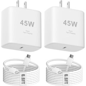 45W i-Phone 16 Charger Fast Charging, USB C i-Phone 16 Pro Max Charger Block with 6FT Long C Chargers Fast Charging Cord Cable for i-Phone 16/16 Pro/16 Pro Max/16 Plus,15/15 Pro/15 Pro Max/15 Plus
