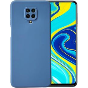 Compatible with Xiaomi Redmi Note 9s or 9 Pro or 9 Pro Max Soft Liquid Silicone Gel Cell Phone Mobile Basic Back Case Cover (Blue Gray)