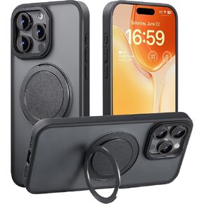 for iPhone 16 Pro Max Case with Stand,Military Drop Protection,Compatible with MagSafe,Build in Kickstand,iPhone 16 Pro Max Phone Case 6.9" Clear