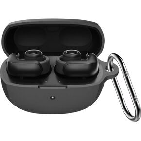 for Bose Ultra Open Earbuds Case Cover2024,Compatible with Bose Ultra Open Earbuds Silicone Case,Shockproof Protective Case Cover for Bose Open Earbuds with Carabiner,Front LED Visible-Black