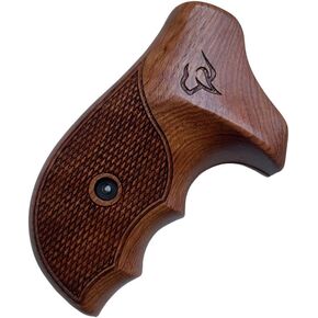 New Handmade reproductive Wood Combat Grips Compatible with Taurus Tracker/Judge 17 44 415 425 450 617 627 692, Compact Frame, Checker Engraved, Thai Handmade