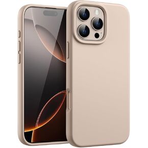 JETech Liquid Silicone Case for iPhone 16 Pro 6.3-Inch, Silky Soft Touch Full-Body Protective Phone Case, Anti-Scratch Shockproof Cover with Microfiber Lining (Black)