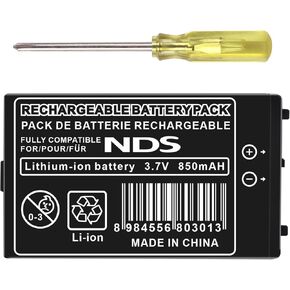 UTL-003 Battery for DSi XL, 2000mAh Inner Rechargeable Lithium-ion Battery Pack Tool Kit for Nintendo DSi XL/DSi LL/DS XL Game Console, (Not for Nintendo DSi NDSi DS Lite)