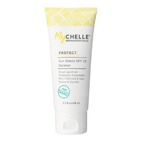 MyCHELLE Dermaceuticals Sun Shield Stick SPF 50 Non-Tinted (0.52 Oz) - Natural Zinc Sunscreen with Vitamin E Oils and Jojoba - Moisturizes Skin - Water Resistant for 80 Minutes - Sunscreen For Face