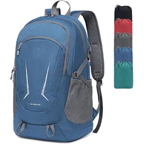 حقيبة ظهر MIYCOO خفيفة الوزن للغاية وقابلة للتعبئة للسفر والتخييم، حقيبة ظهر للمشي لمسافات طويلة سعة 45 لتر مقاومة للماء وقابلة للطي للرجال والنساء باللون الأسود in Kuwait