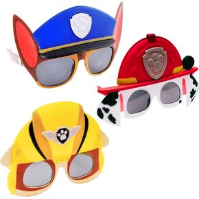 Sun-Staches Paw Patrol Official Marshall Sunglasses Costume Accessory, UV400 Lenses, Fire Dog Red Mask, One Size Fits Most