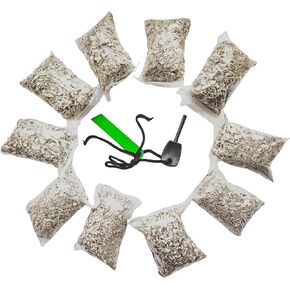 Emergency Magnesium Fire Starter 10 Bags Wax Rope Tent Paracord Bracelet for Camping Hiking Bushcraft Outdoor Survival Fishing Hunting