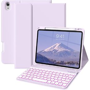 for iPad 10th Generation Case with Keyboard 10.9 inch 2022-7 Colors Backlit Detachable Wireless Bluetooth Keyboard Case with Pencil Holder, Auto Wake/Sleep for iPad 10th Gen 2022 (Grey)