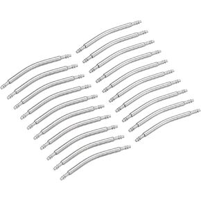 uxcell 19mm 20mm Curved Spring Bar Pins 1.5mm Dia Stainless Steel Double Flanged End Watch Band Link Pin 20pcs