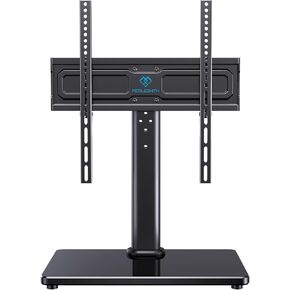 Universal TV Stand - Table Top TV Stand for 32-55 inch LCD LED Flat Screen TVs - Height Adjustable TV Base with Security Wire, Holds up to 88lbs, VESA 400x400mm by PERLESMITH