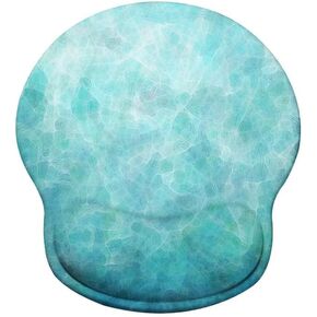 Mousepad with Gel Wrist Support,Ergonomic Mouse Pad,Aquamarine Mousepad with Gel Wrist Rest and Non-Slip Base for Cafe,Home,Office Desk Accessories,Computer Mouse Pads for a Desk