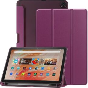 Case for All-New Amazon Fire Max 11 Tablet (13th Gen, 2023 Release) 11" with Built-in Pencil Holder - Ultra Slim Smart Cover with Auto Wake/Sleep,Purple