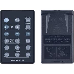 New Replacement Remote Control Compatible for Bose Wave Radio/CD AWRC-1W AWRC-1G AWRC-1P AWRC-P1 (Black)
