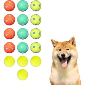 ptlsy Dog Ruber Balls 16 Pack Pet Mini Tennis Ball for Small Medium Dogs Fetching (2 inch) in Kuwait