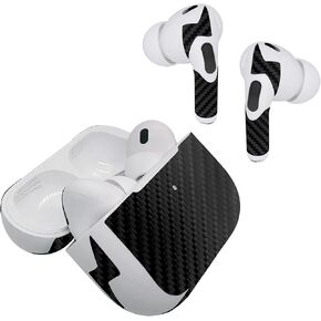 Skin Compatible with AirPods Pro 2 Skin Wrap 3M Carbon Fiber Texture Sticker Decal - Flash Icons
