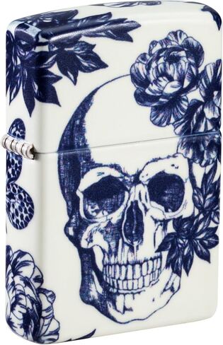 Zippo Lighter: Skull and Flowers, Glow-in-The-Dark - 540 Color 46037 in Saudi Arabia