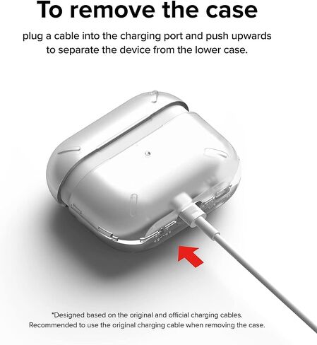 Ringke Layered Case [Scratch Resistance] Compatible with AirPods Pro 2 Case, Shockproof Cover with Carabiner Designed for AirPods Pro 2nd Generation - Matte Clear in Saudi Arabia