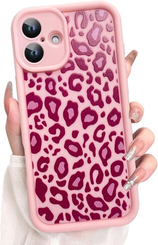 حافظة KANGHAR لهاتف iPhone 16 Pro Max بطبعة جلد الفهد، حافظة هاتف لطيفة من مادة TPU، غطاء حماية مقاوم للصدمات لهاتف iPhone 16 Pro Max 6.9 بوصة، بيج مع طباعة رمادية in Kuwait