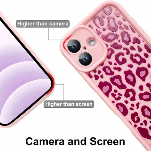 حافظة KANGHAR لهاتف iPhone 16 Pro Max بطبعة جلد الفهد، حافظة هاتف لطيفة من مادة TPU، غطاء حماية مقاوم للصدمات لهاتف iPhone 16 Pro Max 6.9 بوصة، بيج مع طباعة رمادية in Kuwait
