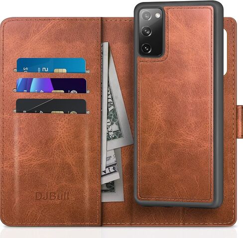 2-in-1 Detachable for Samsung Galaxy S20 FE Wallet case with Credit Card Holder【RFID Blocking】,Flip Folio Book PU Leather Protective Cover Women Men for Samsung S20 FE Phone case Light Brown in Saudi Arabia