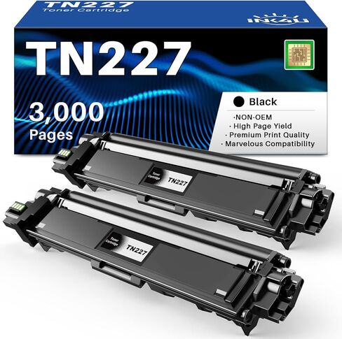 TN227 Black Toner Cartridges Compatible Replacement for Brother TN227 TN223 TN227BK TN223BK for Brother MFC-L3770CDW HL-L3270CDW HL-L3290CDW MFC-L3710CW HL-L3210CW HL-L3230CDW (2 Black) in Saudi Arabia