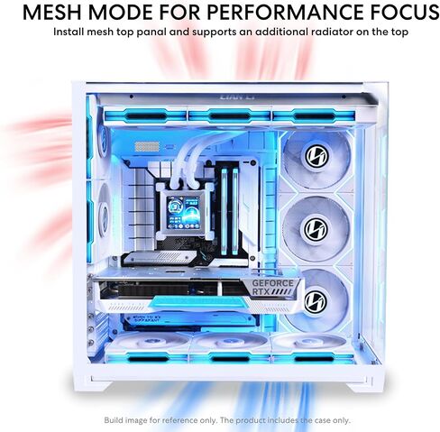 Lian Li O11 Vision Compact ATX Mid Tower Case-Back Connect-Black-O11VPX | Steel, Tempered Glass, Back Connect Support, O11VPX in Saudi Arabia