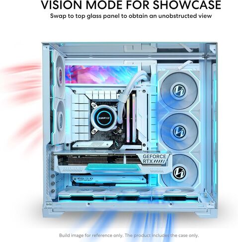 Lian Li O11 Vision Compact ATX Mid Tower Case-Back Connect-Black-O11VPX | Steel, Tempered Glass, Back Connect Support, O11VPX in Saudi Arabia